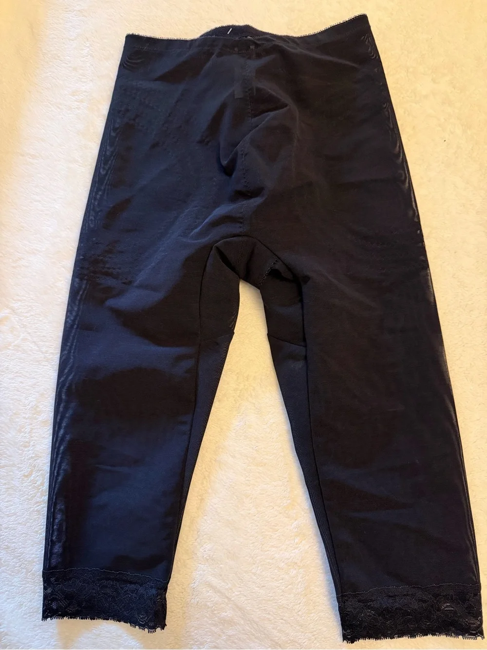 Rago Shapewear Lace Trim Capri Shaper Pants Black Plus Size 2X Retro Coquette - Picture 9 of 10